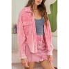 August Sky Women's Mineral Wash Button Up Shacket - 3 of 4