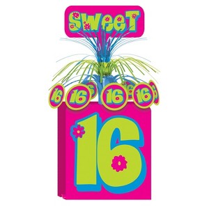 Beistle 15" Sweet 16 Centerpiece 3/Pack 50344 - 1 of 1