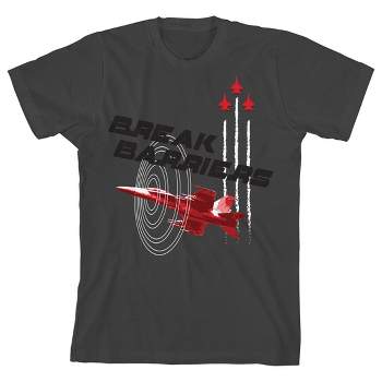 Planes "Break Barriers" Youth Charcoal Short Sleeve Crew Neck Tee