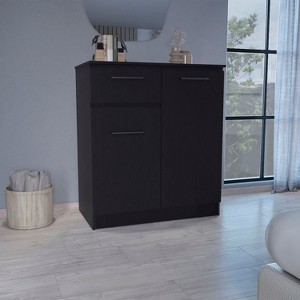 CAVINAS Combo Dresser with 1 Drawer&2 Door Cabinet,Modern Storage Cabinets for Living Room,Matte Finish Chest of Drawers,Metal Handles - 1 of 4