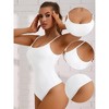 Allegra K Women's Sleeveless Spaghetti Strap Soft Basic Thong Body Shapers - 3 of 4