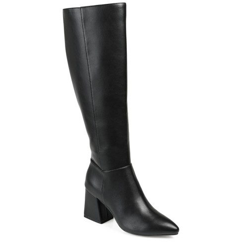 Womens black knee high hotsell boots sale