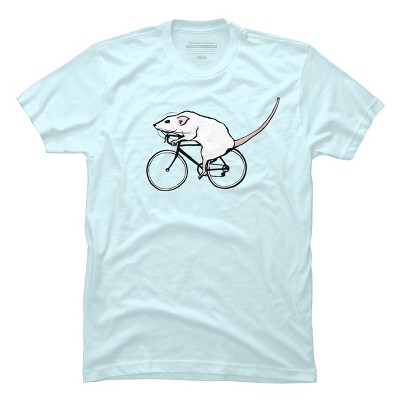 Men's Design By Humans Cycling Rat By TeaandInk T-Shirt