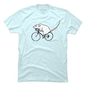 Men's Design By Humans Cycling Rat By TeaandInk T-Shirt - 1 of 3
