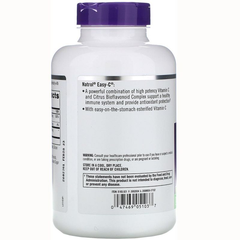 Natrol Vitamin C Easy-C 500 mg Capsule 240ct, 3 of 4