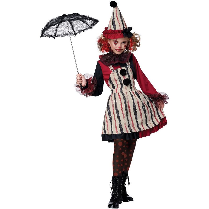 California Costumes Clever Clown Girls' Costume, 1 of 3