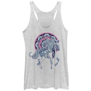 Women's Lost Gods Horse Henna Print Racerback Tank Top - 1 of 3
