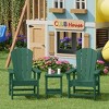 WestinTrends Malibu Kids 3-Piece Outdoor HDPE Adirondack Chairs With Square Side Table Set - 2 of 4