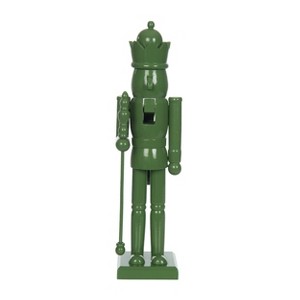 Transpac 15 Inch Wood Green Nutcracker Decorative Object Christmas Tabletop Decor Indoor Use Gift Giving and Hostess Gifts Spot or Wipe Clean Add a - 1 of 1