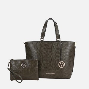 MKF Collection Beryl Python-embossed Women’s Tote Bag with Wristlet by Mia K - 1 of 4