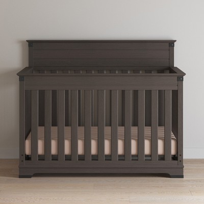 Dapper Gray 3-Piece Nursery Set with Convertible Crib, Dresser, and Chest