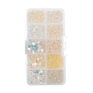 John Bead Sequins and Beads Kit Beige Mix Beads - 1 of 4