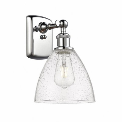 Bristol Glass - 1 Light Wall Sconce In Industrial Style-11.25 Inches Tall and 8 Inches Wide