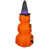 Gemmy Airblown Inflatable Pumpkin Stack with Kitty Scene, 4 ft Tall, Multi - 4 of 4