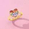 Ross-Simons Italian Multicolored Murano Glass Mosaic Floral Heart Ring in 18kt Gold Over Sterling - 4 of 4
