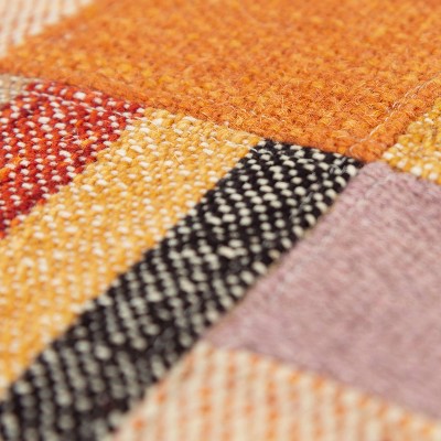 20"x20" Multicolor Patchwork Cotton Throw Pillow Cover
