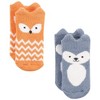 Hudson Baby Infant Boy Cotton Rich Newborn and Terry Socks, Boy Woodland 8-Pack - 3 of 4