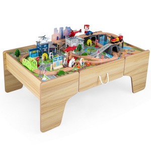 Costway 3-in-1 Children Activity Play Set with Storage Drawer and Solid ...