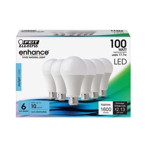Feit Electric Enhance A21 E26 (Medium) LED Bulb Daylight 100 Watt Equivalence 6 pk - 1 of 1