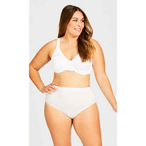Goddess Women's Plus Size Adelaide Brief, White, XL at  Women's  Clothing store