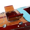 Riva Triton Painted Wooden Boat Model 10" H – Hand Built Replica By Old Modern Handicrafts - 3 of 4