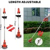 OUTIGO String Trimmer Cordless,  with 2 batteries and 4 blade types, height and angle adjustable, for mowing outdoor lawns and shrubs - 3 of 4