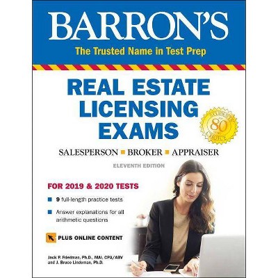 Real Estate Licensing Exams with Online Digital Flashcards - (Barron's Test Prep) 11th Edition by  Jack P Friedman & J Bruce Lindeman (Paperback)