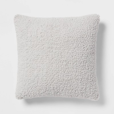 Gray hotsell fuzzy pillow