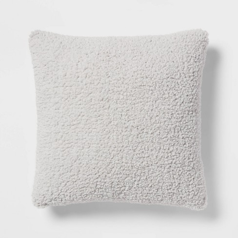 Cloud Vegan Washable Faux Sherpa Fur Pillow in Taupe