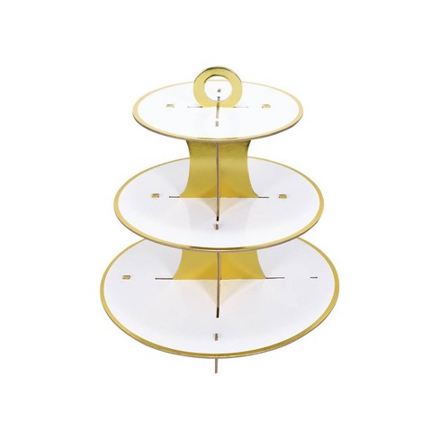 Disposable Paper Cupcake Holder Set of Three 3 Tiers Cardboard Cupcake Stands 