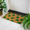 Northlight Natural Coir Shamrock Outdoor Doormat 18" x 30" - 2 of 4
