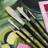 Creative Mark Pro-Stroke Powercryl Acrylic Paint Brushes - Flats Value Set of 5, Synthetic Paint Brushes for Artists, Seamless Nickel-Plated Ferrules, - 2 of 4