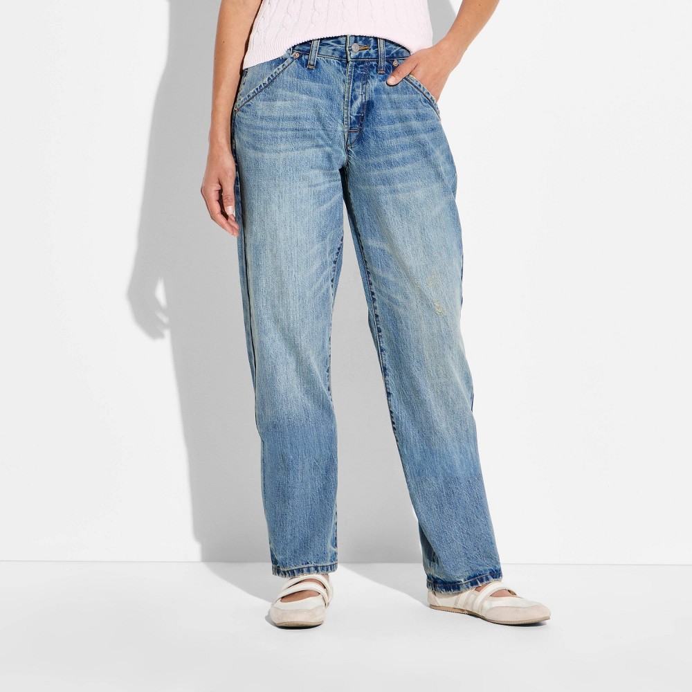 Women's Low-Rise Twisted Seam Jeans - Wild Fable™ Light Wash 8