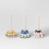 3pk Painted Ceramic Taper Candle Holders - Threshold™ - 3 of 3