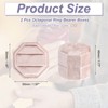 Unique Bargains Vintage Velvet Octagonal 2 Slots Jewelry Storage Boxes 2 Pcs - 2 of 4