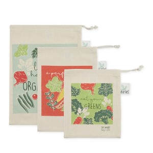 Design Imports Organic Greens Market Produce Bags Set/3 - 1 of 4