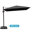 Crestlive Products 9x11FT Cantilever Umbrella Outdoor 360 Degree Rotation Offset Umbrella 6 Heights Adjustable with Base - 2 of 4