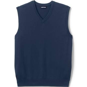 Lands' End School Uniform Men's Cotton Modal Fine Gauge Sweater Vest