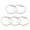 Unique Bargains Stainless Steel Wire Ring Keychain Cable 1.5mm Dia 4.3 Inch Long 5 Pcs Gray - 4 of 4