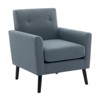 Accent Chair 1 Pack,Modern Wingback Living Room Chair,Linen Fabric Reading Accent Chairs,Comfy Armchair Single Sofa Chair,High-Resilience Cushion - 2 of 4