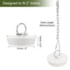 Unique Bargains Rubber Stainless Steel Beaded Chain with Pull Ring Drain Stoppers 2 Pcs - 2 of 4