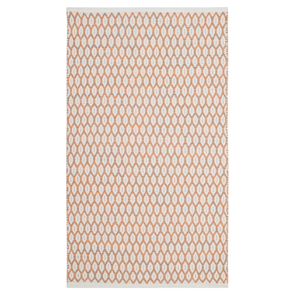 3'x5' Alena Woven Rug Orange/Ivory - Safavieh