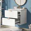 ALEXOUN 24" Freestanding Bathroom Vanity with Sink,Bathroom Storage Cabinet with 2-Tier Drawer & Undermount Ceramic Basin for Small Bathrooms - 2 of 4