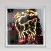 Northlight Lighted Reindeer Christmas Window Silhouette - 18" - White - Multicolor Lights - 3 of 4