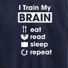 Boys' - Instant Message - I Train My Brain Graphic Long Sleeve Fleece Sweatshirt - 2 of 4