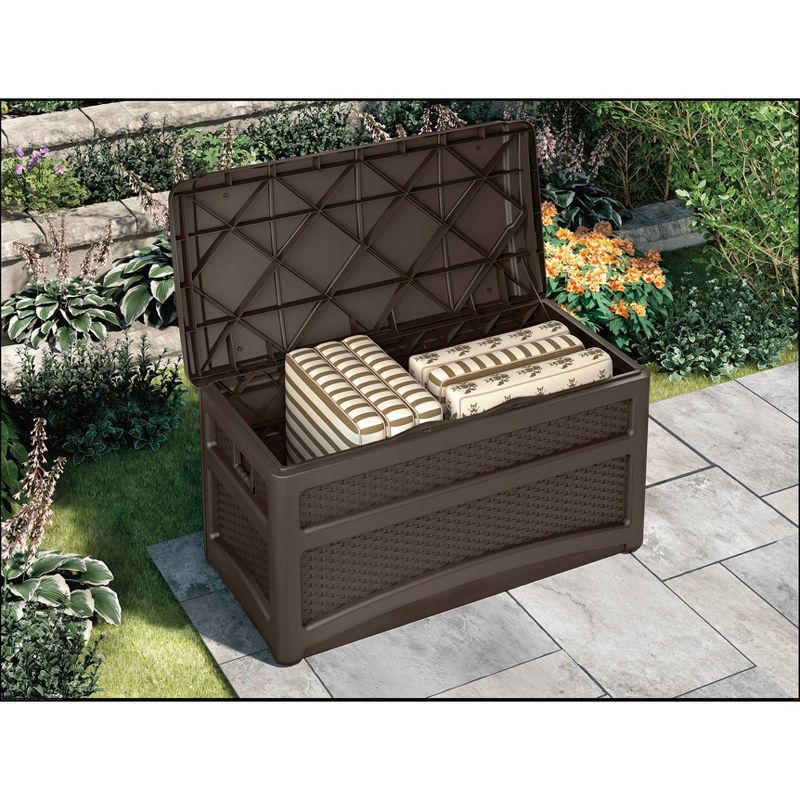 73gal Resin Deck Box With Seat Brown - Suncast, 3 of 6