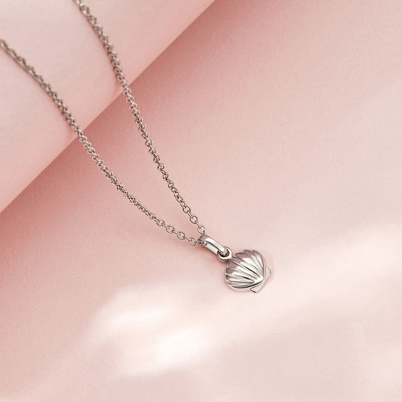 Girls' Lustrous Seashell Sterling Silver Necklace - In Season Jewelry, 2 of 4