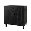 SEVOBAL Utility Storage Cabinets Modern Accent Sideboard with Decorative Door and Versatile Shelving for Living Room, Black, 30"*15"*31.7" - 2 of 4