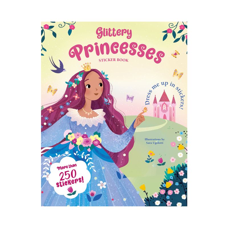 Glittery Princesses Sticker Book - (Paperback), 1 of 2