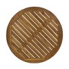 NAYSAYE Patio End Table Acacia Wood Bistro Table with X Base for Outdoor Dining, Beige, 27.5"*27.5"*30" - 4 of 4